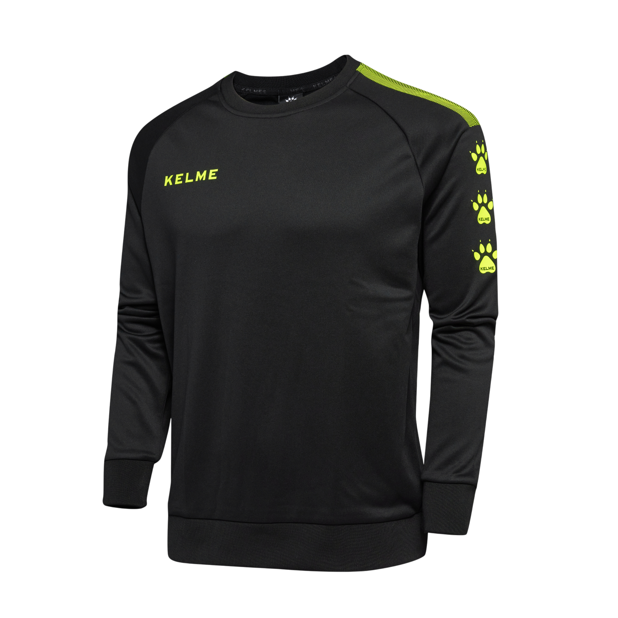 SUDADERA TRITÓN NEGRO Y AMARILLO NEÓN