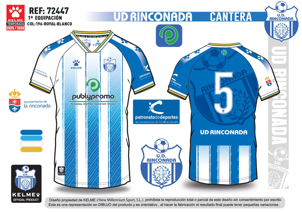 UD RINCONADA - CAMISETA 1ª EQUIPACIÓN AZUL