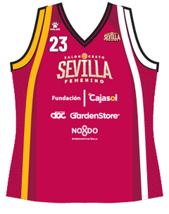 CAMISETA BASKET SEVILLA FEM CANTERA GRANATE