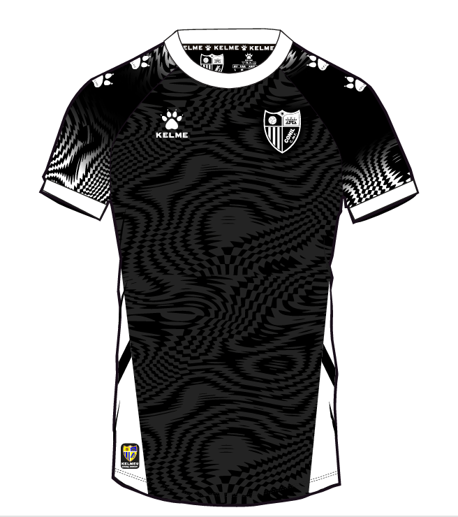 CAMISETA CONIL CF PORTERO  NEGRO Y BLANCO